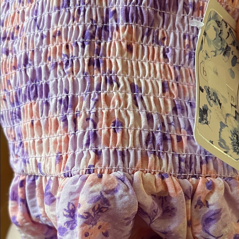 btween Purple Floral Kids Casual Dress - Picture 7 of 7